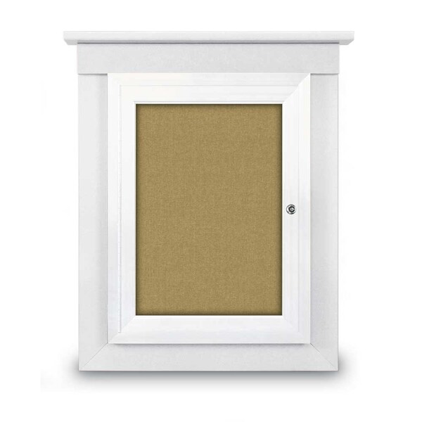 Sliding Glass Enclosed Letterboard, 72"x4, UV9008ACS-BRONZE-BARBLU